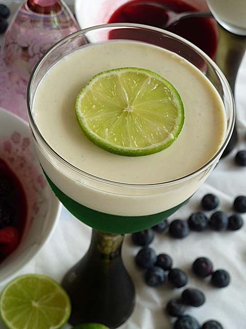 lime panna cotta